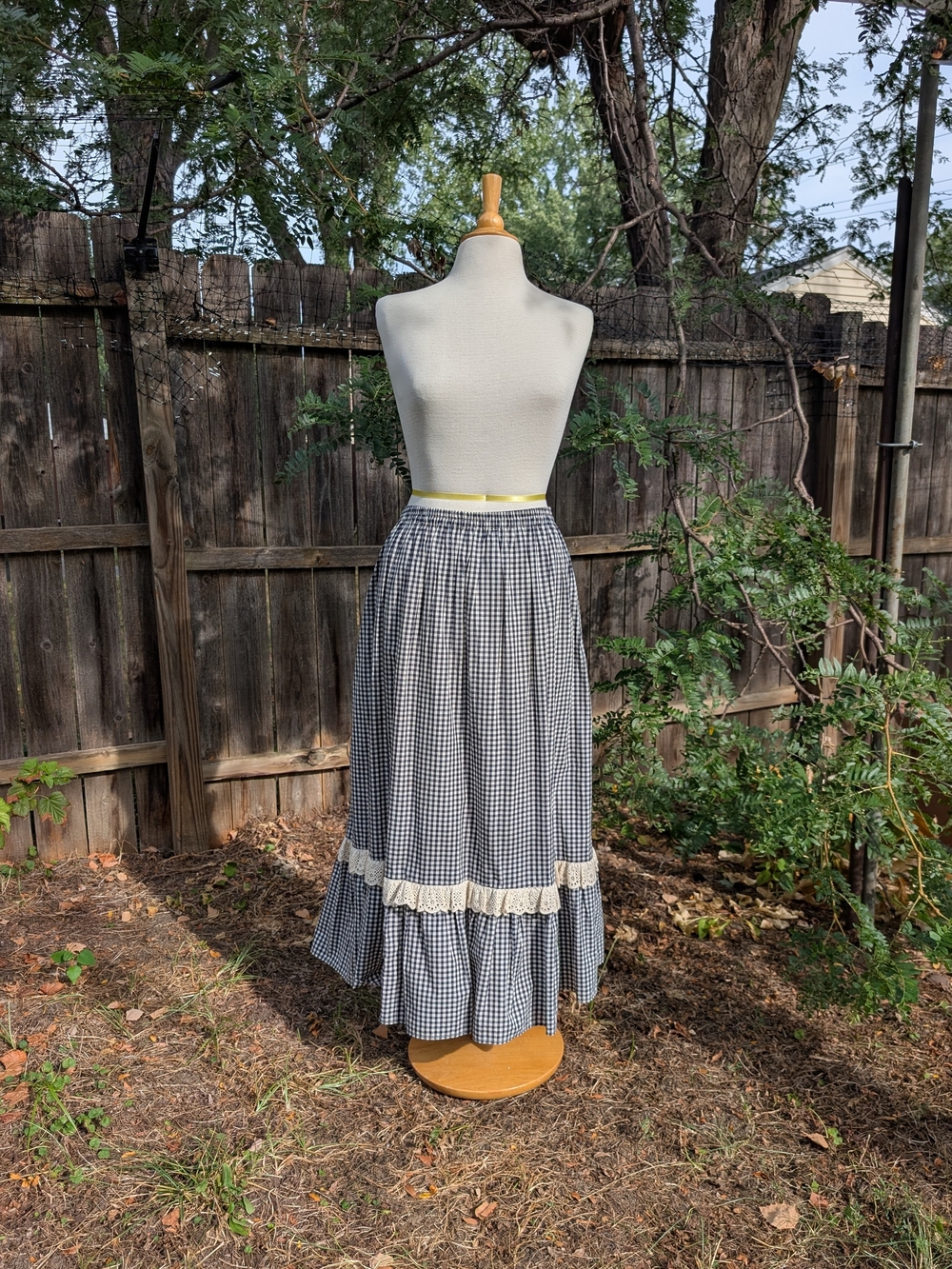 Christy Dawn Gingham Skirt - Midnight Picnic